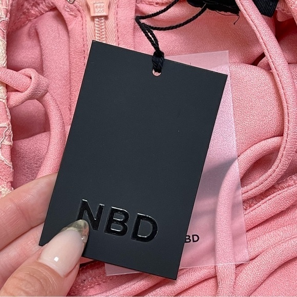 NBD Marilyn Blush & Ivory Lace Sleeveless Dress Size XL Women - Picture 13 of 15